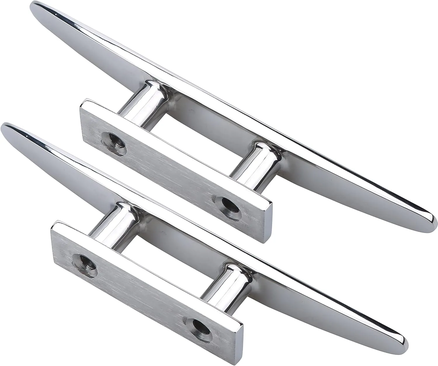 MX Boat Cleats 4 inch/5 inch/6 inch/8 inch 316 Stainless Steel Boat Rope Cleats Marine Dock Cleats with Fasteners for Boat Docks,Decks,Kayaks