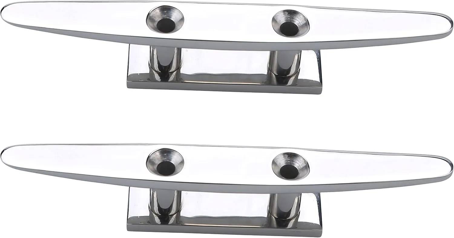 MX Boat Cleats 4 inch/5 inch/6 inch/8 inch 316 Stainless Steel Boat Rope Cleats Marine Dock Cleats with Fasteners for Boat Docks,Decks,Kayaks