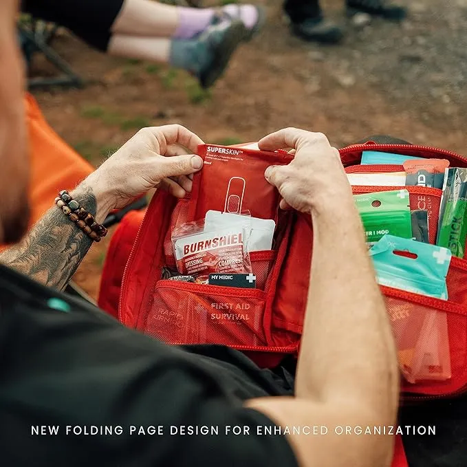 MY MEDIC MyFAK Standard Ifak First Aid Kit - 132 Life Saving Trauma and Medical Items - HSA FSA Eligible Survival Kit for Camping or Your Car - Black