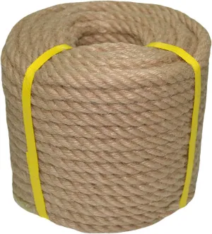 Natural Jute Rope Hemp Rope (1/2 in x 100 ft) Strong Jute Twine for Crafts Gardening Hammock Home Decorating