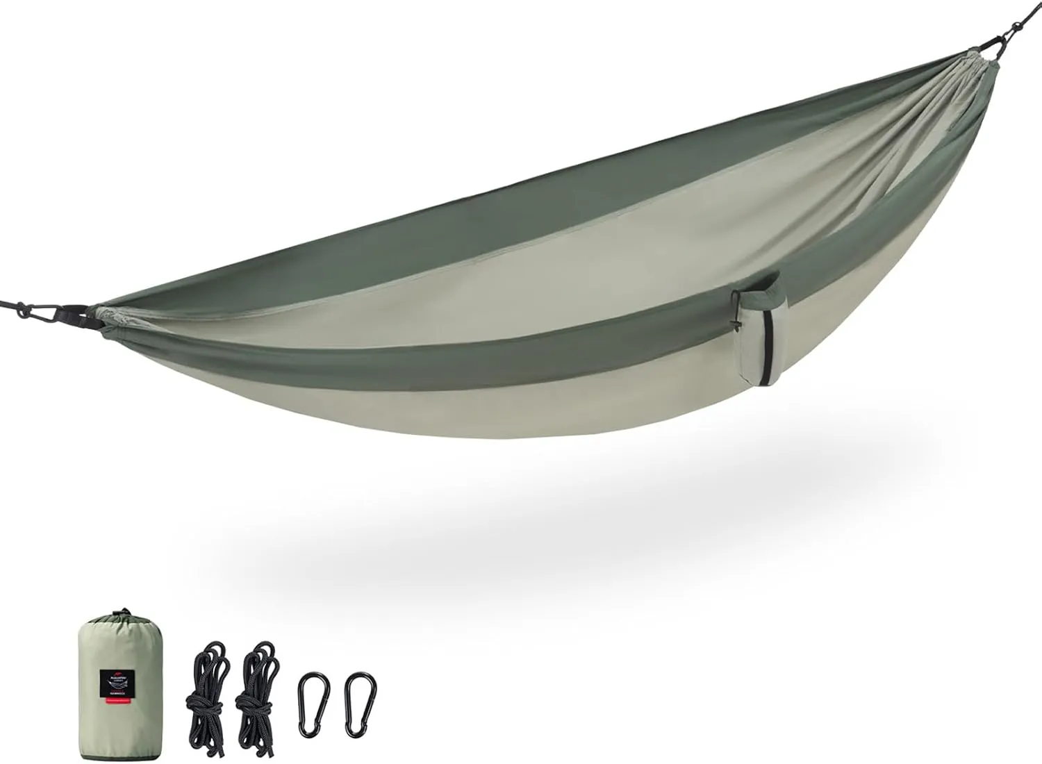 Naturehike Camping Hammock, Single & Double Hammock 794 Lb Capacity 1 & 2 Person Hammock Portable Tree Hammock for Outside Travel Hiking Camping Accessories (Green, Double(114 * 70.86 inch))