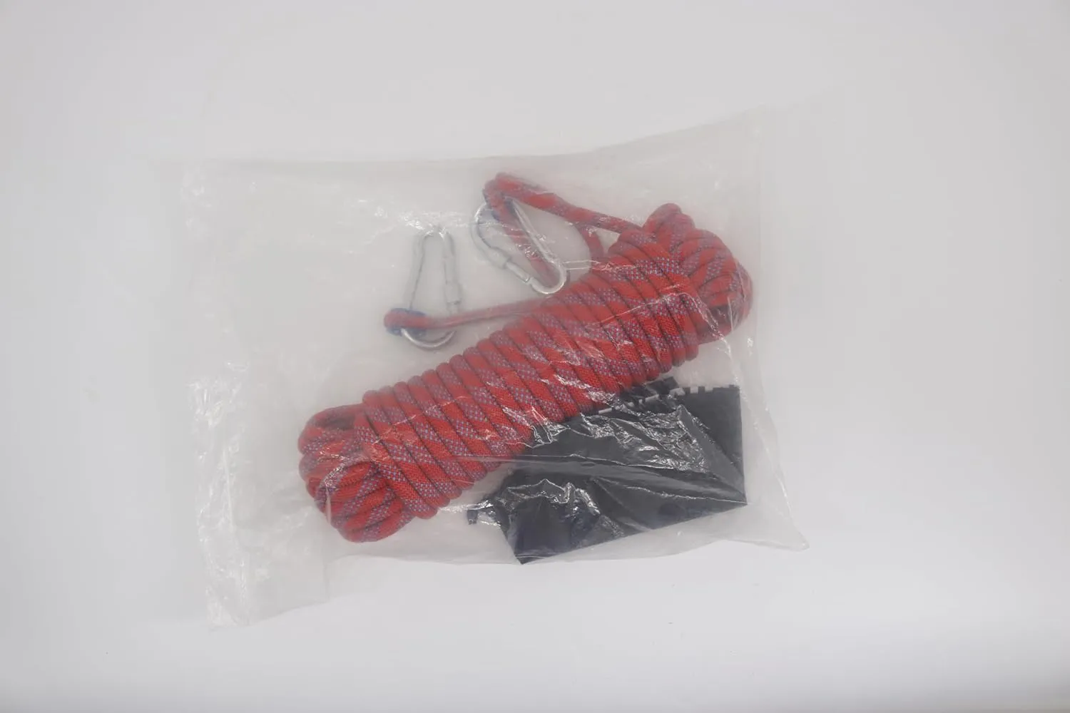 NewDoar Climbing Rope 8(5/16in),10mm (3/8in), High Strength Accessory Cord Rope with 2 Steel Hooks, for Outdoor Rescue Rappelling Rope Down Cliffs ledges Safety Escape Tow Strap Equipment(red)