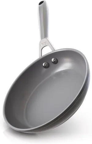 Ninja Ceramic Pro 8" Fry Pan, Non-Stick Pan, PTFE Free, Ceramic Coated, Stainless Steel Handle, Stove to Oven Safe to 660°F, All Stovetops & Induction Compatible, Black, CW30020BK