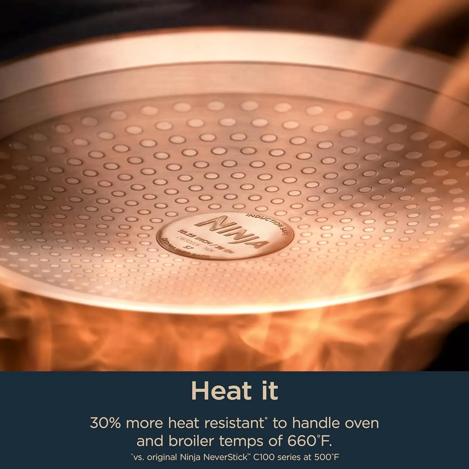 Ninja Ceramic Pro 8" Fry Pan, Non-Stick Pan, PTFE Free, Ceramic Coated, Stainless Steel Handle, Stove to Oven Safe to 660°F, All Stovetops & Induction Compatible, Black, CW30020BK