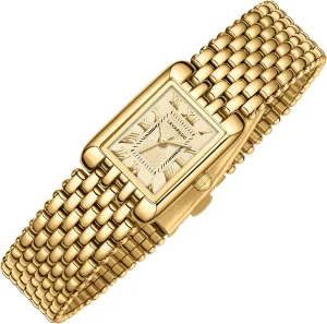 NN BEN NEVIS Gold Watches for Women Dainty Small Ladies Watch with Stainless Steel Strap, Luxury Casual Fashion Square Quartz Waterproof Watch Bracelet Adjustment Tool Included