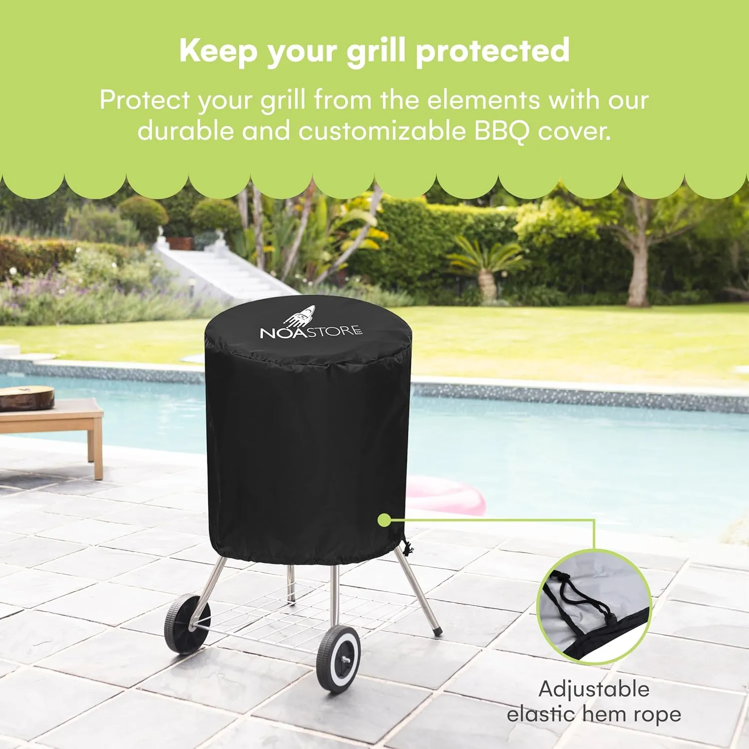 Noa Store BBQ Grill Cover fits Weber Smokey Joe Silver Serving IndoorOutdoor Round 14"-15"