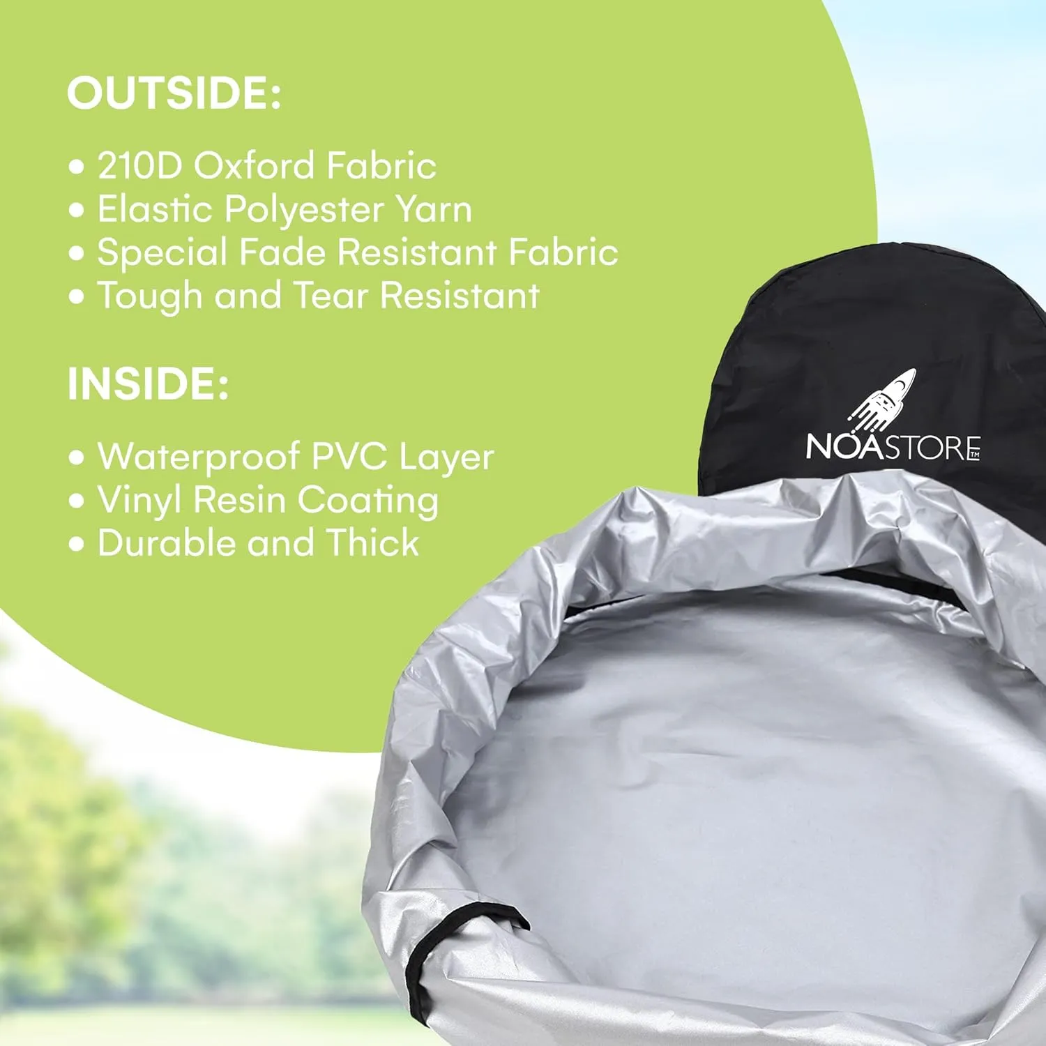 Noa Store BBQ Grill Cover fits Weber Smokey Joe Silver Serving IndoorOutdoor Round 14"-15"