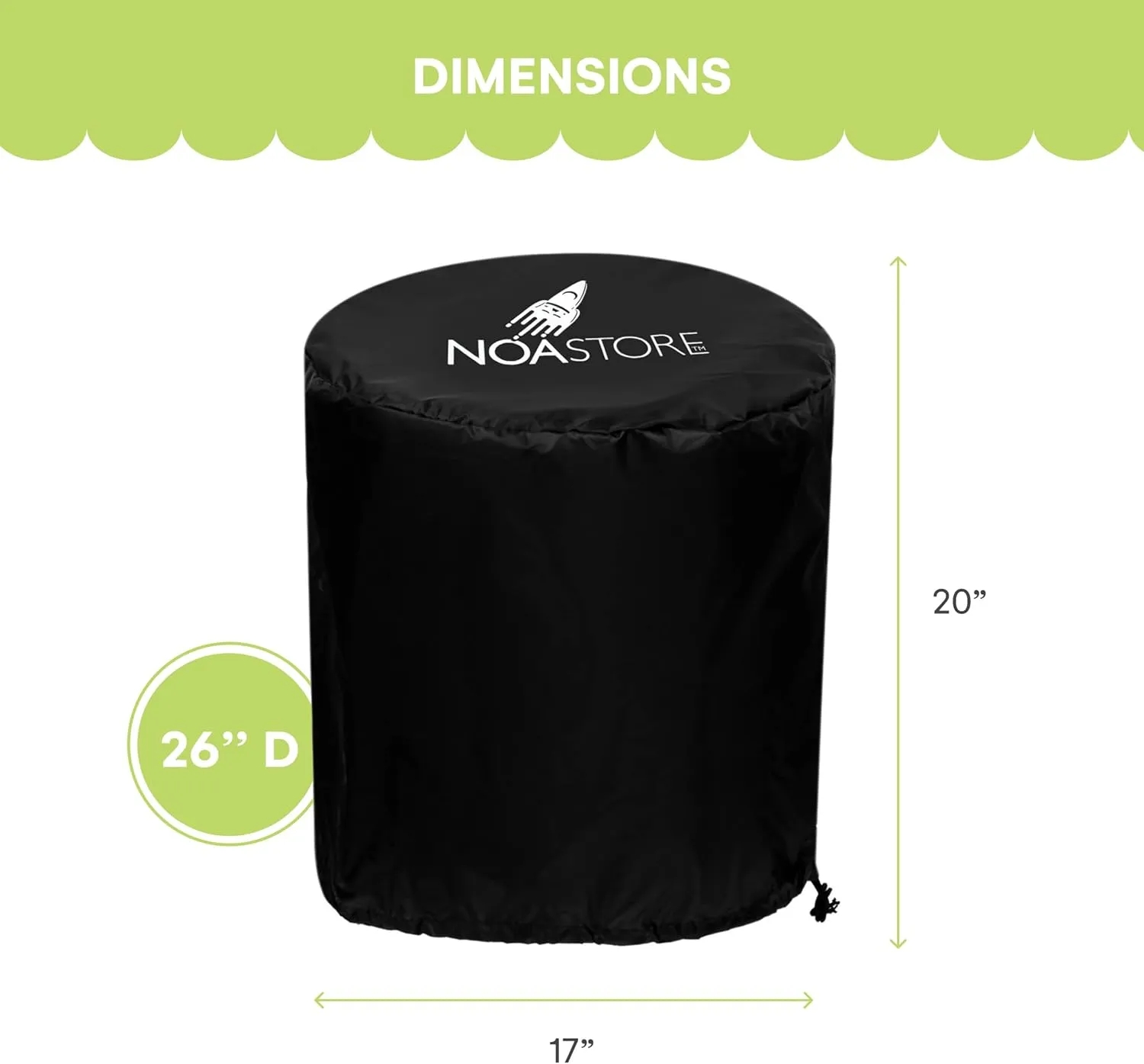 Noa Store BBQ Grill Cover fits Weber Smokey Joe Silver Serving IndoorOutdoor Round 14"-15"