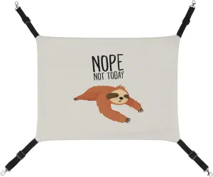 Nope Not Today Sloth Cat Hanging Hammock Soft Breathable Pet Cage Dog Hammock with Adjustable Straps and Metal Hooks