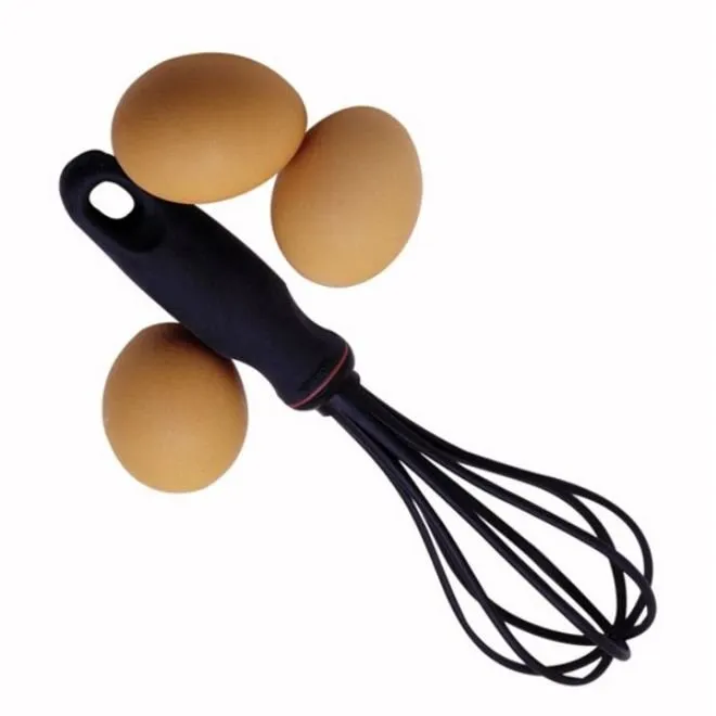 Norpro 10" Black Nylon Grip-EZ Heat Resistant Non-Stick Mixing Balloon Whisk