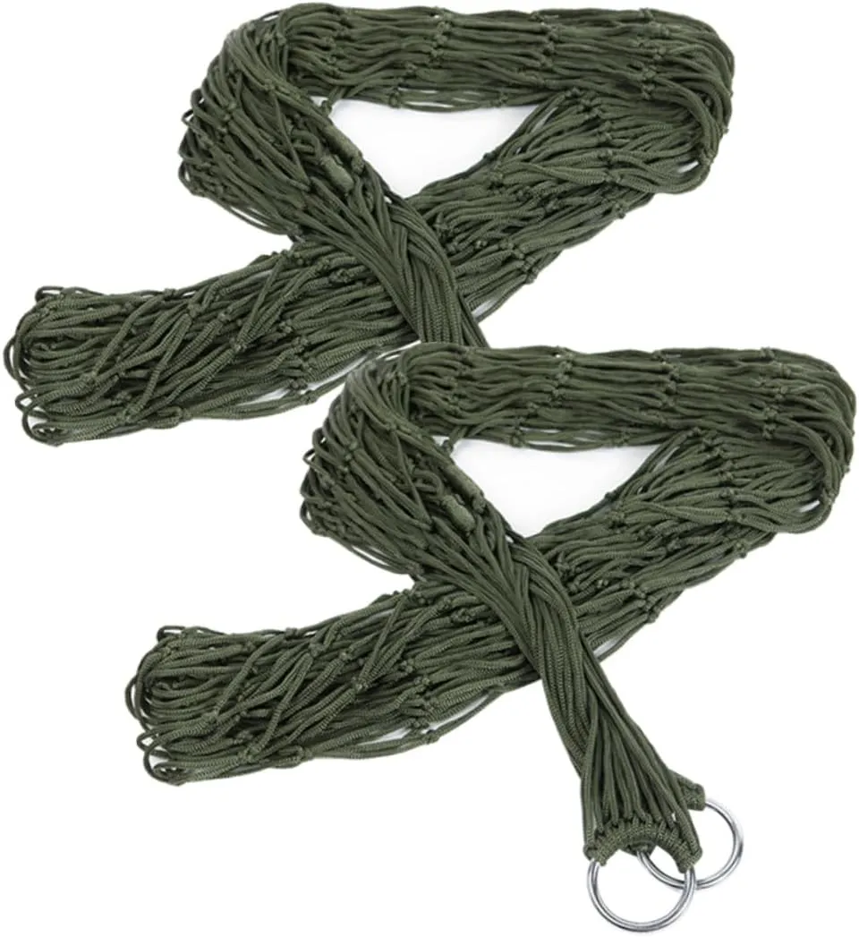 Nylon Hammock for Outdoor Double Sleeping Swing Bed Portable Hanging Bed Mesh Perfect for Camping Hiking Travel