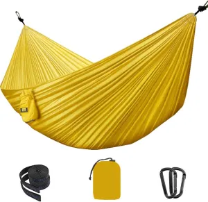 Nylon Single & Double Hammock Adult Camping Outdoor Backpacking Travel Survival Garden Swing Hunting Sleeping Bed Portable Hammock