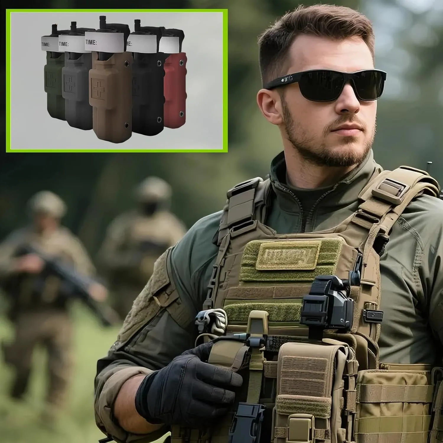 Nylon Tourniquet Holder with Quick-Pull Design, Medical Swivel Rescue Pouch for First Aid Kits and Emergency Gear