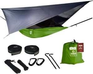 Oak Creek Camping Hammock and Accessories. Complete Package with Mosquito Bug Net, Rain Fly, Tree Straps. Great for Hiking, Backpacking, and Travel. Weighs Only 4 Pounds.
