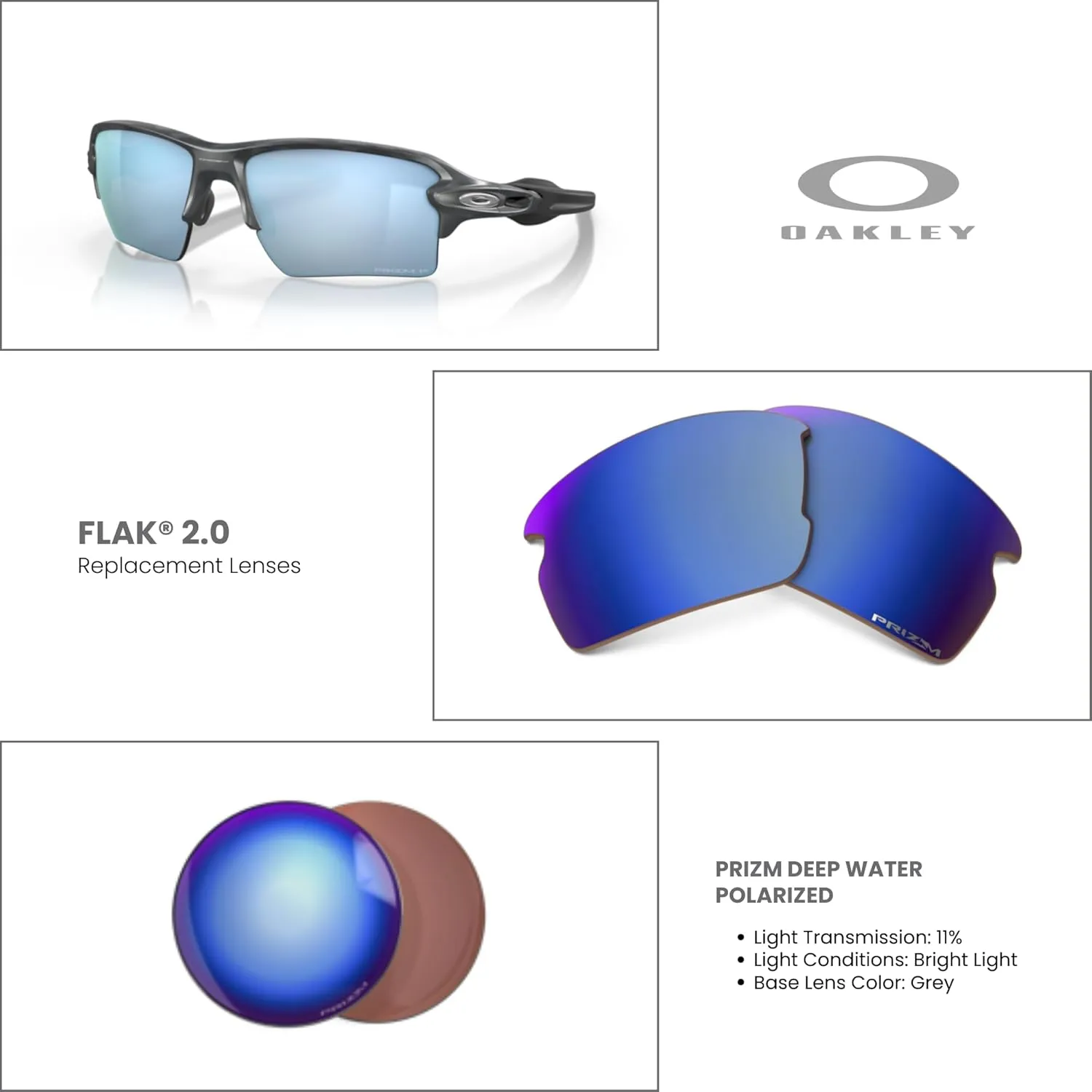 Oakley Original Jawbreaker Polarized Replacement Lenses For Men For Women BUNDLE Bag  Designer iWear Kit