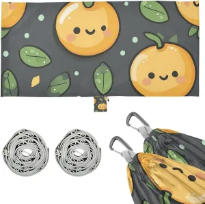 Oange Cute Gray Camping Hammock with Tree Straps Rope Hammock for Camping & Hiking Essential
