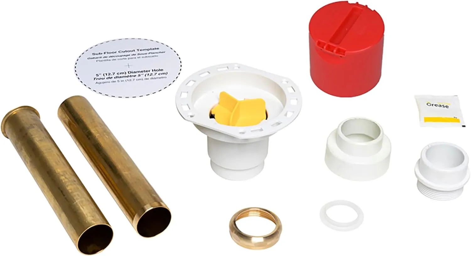 Oatey 46000P PVC Universal Freestanding Tub Drain Kit, White