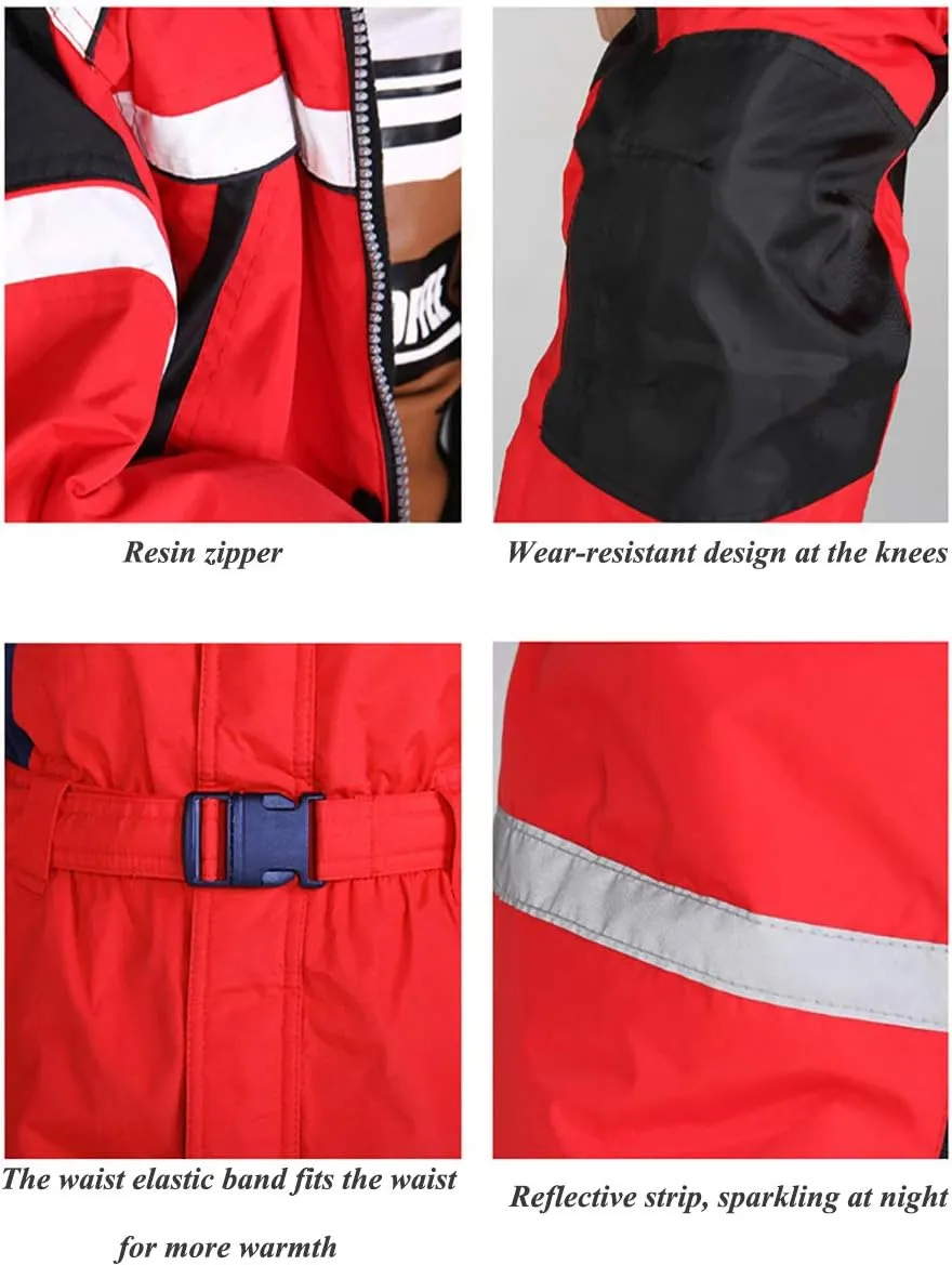 One Pieces Ski Suit for Men Women, Adult Snow Suit Adjustable Ski Suits