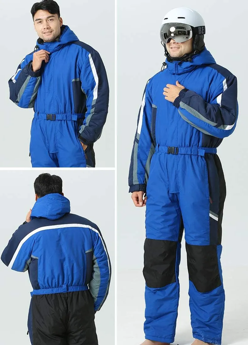 One Pieces Ski Suit for Men Women, Adult Snow Suit Adjustable Ski Suits
