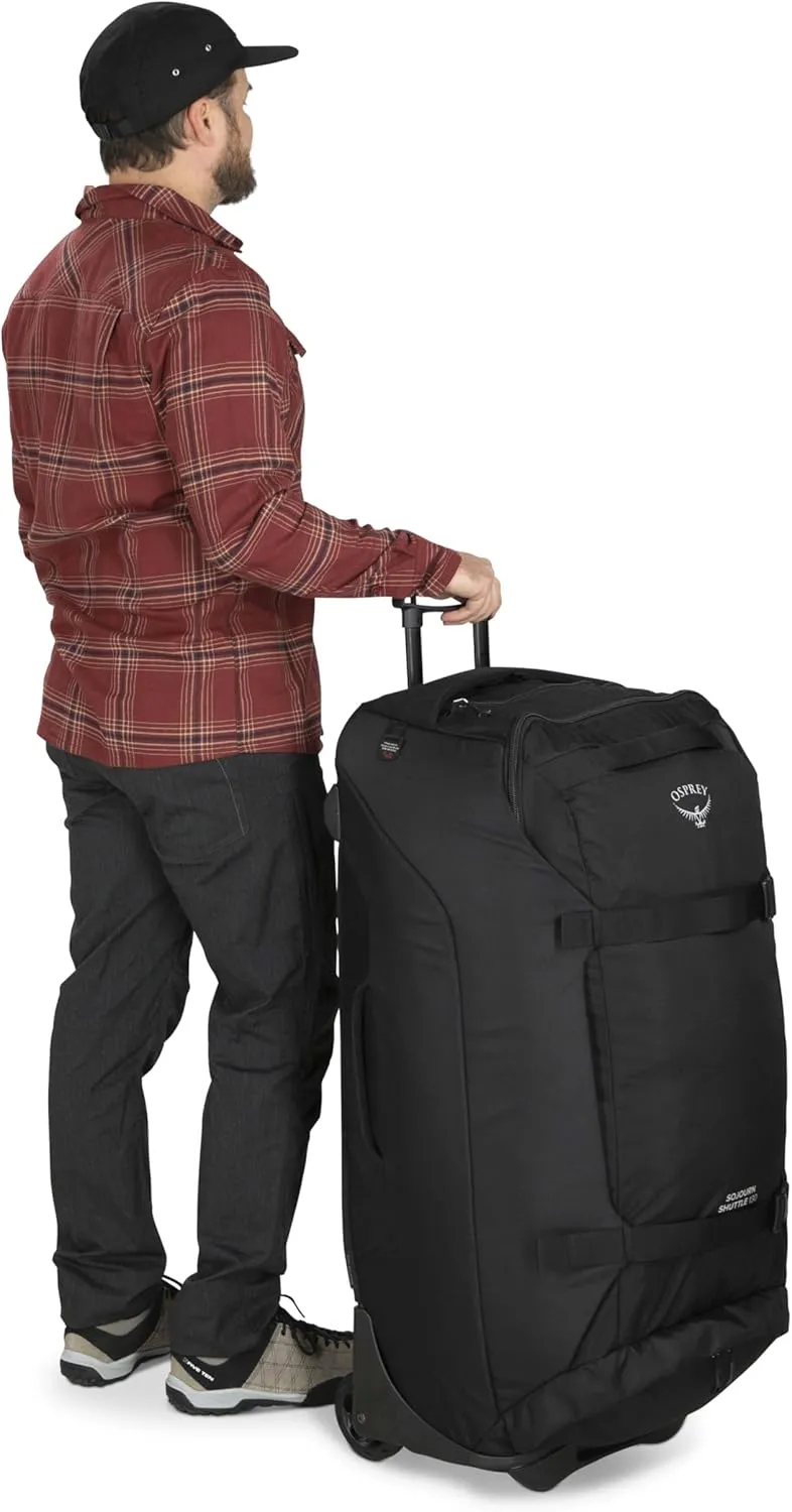 Osprey Sojourn Shuttle 36"/130L Wheeled Duffel Luggage, Black