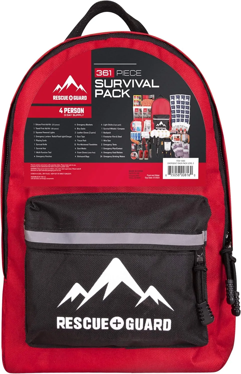 Out Bug Supplies Hurricane of Supplies Aid Bag 72 Families Emergency Kit - Disaster Disaster Preparedness Professional or First Effective communication Earthquake Hours Survival for