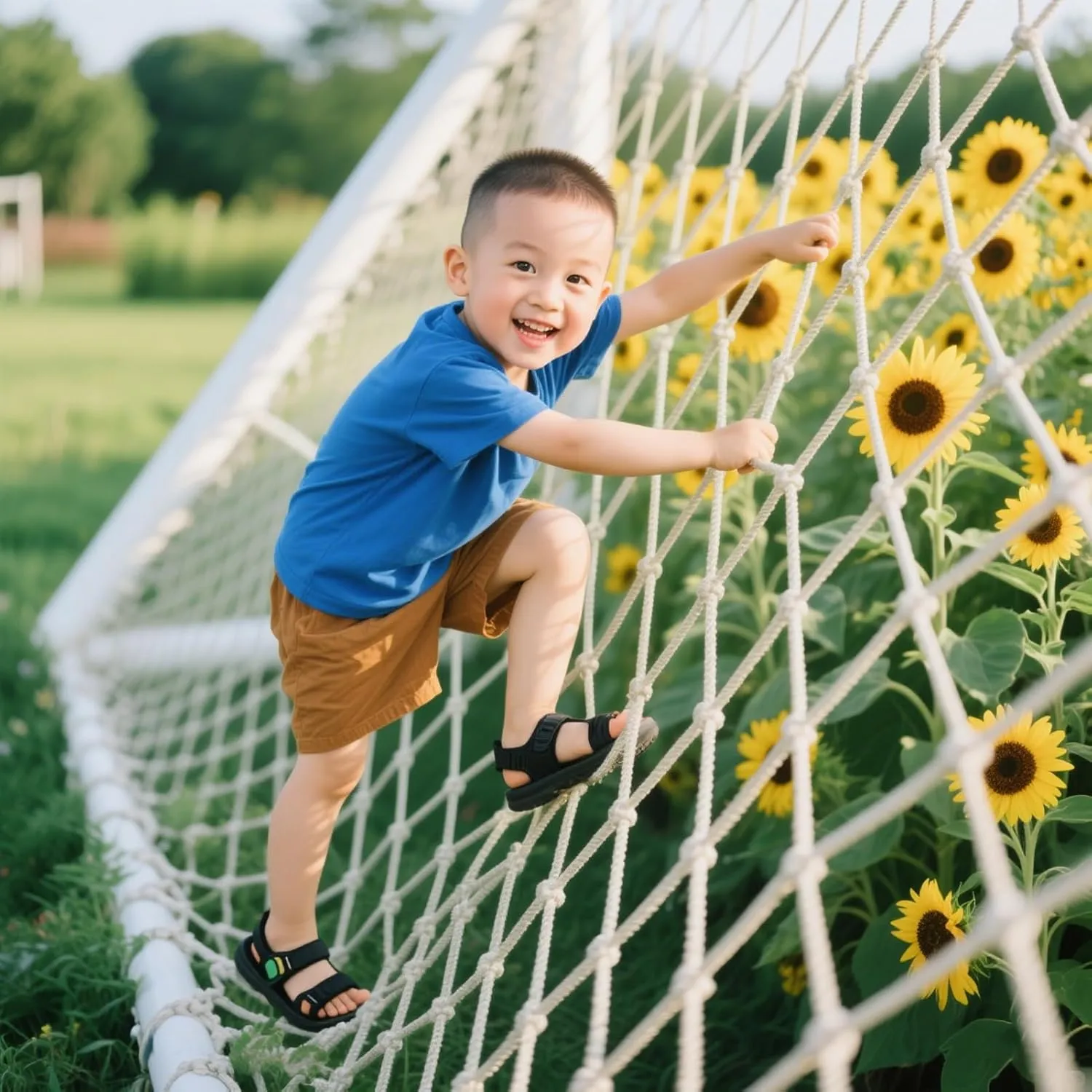 Outdoor Adventure Climbing Cargo Net - Polyester Climbing Frame Net for Playground,Backyard - Heavy Duty Kids Safety Net,Rope Ladder & Swingset,300x600cm