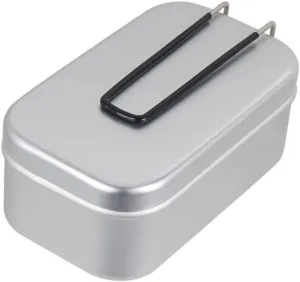 Outdoor Aluminum Bento Pot Foldable Handle Hiking Cookware Portable Food Container for Camping and Picnic Design Easy to Carry Space Saving