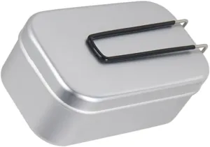 Outdoor Camping Aluminum Lunch Box Foldable Handle Cookware for Hiking and Backpacking Portable Food Container with Skid Design and Leak Seal