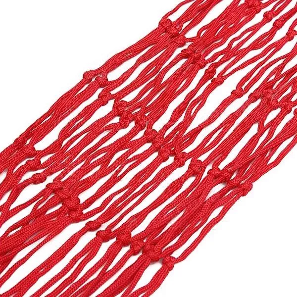 Outdoor Camping Nylon Hammock Hanging Mesh Net Sleeping Bed Red
