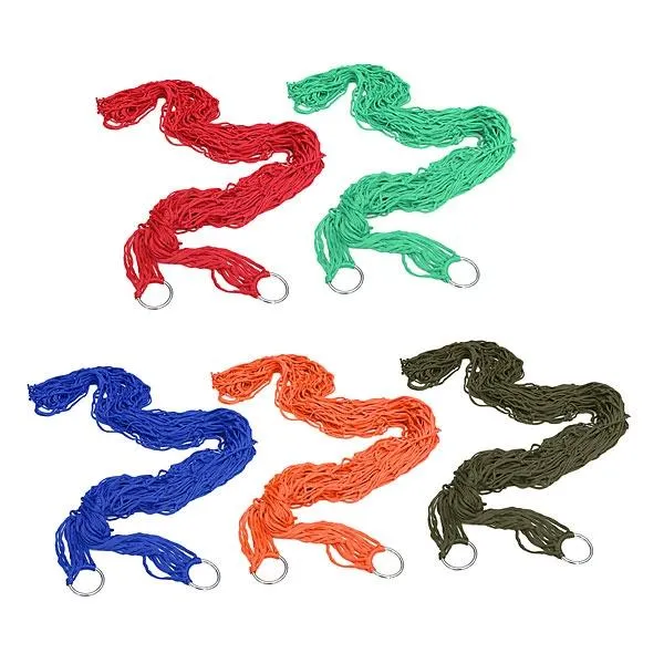 Outdoor Camping Nylon Hammock Hanging Mesh Net Sleeping Bed Red