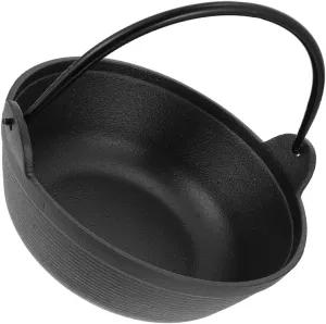 Outdoor Cast Iron Cauldron Pot Versatile Cooking Kettle for Camping Home Use for Stewing Frying Grilling Non Stick Design Easy to Clean