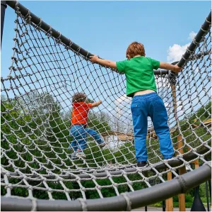 Outdoor Climbing Cargo Net for Adults, Playground Heavy Duty Rope Ladder, Swing Set, Climbing Net for Obstacle Courses Training,2 * 2m(6.6 * 6.6ft)