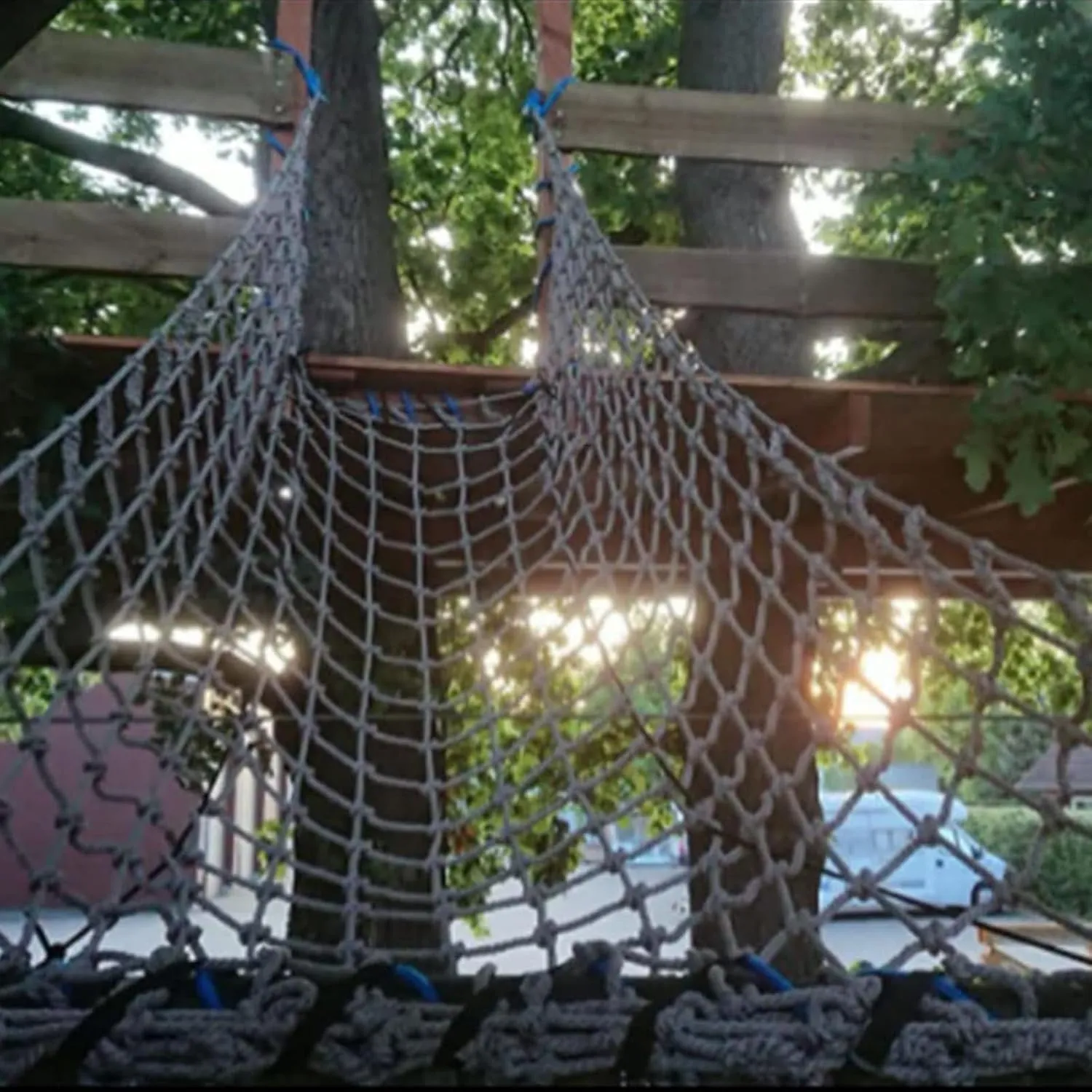 Outdoor Climbing Cargo Net for Adults, Playground Heavy Duty Rope Ladder, Swing Set, Climbing Net for Obstacle Courses Training,2 * 2m(6.6 * 6.6ft)