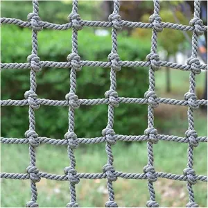 Outdoor Climbing Net for Adult, Heavy Duty Cargo Net, Climbing Rope Ladder Swing Set, for Playground, Garden, Treehouse, Backyard(Size:1 * 1m(3.3 * 3.3ft))