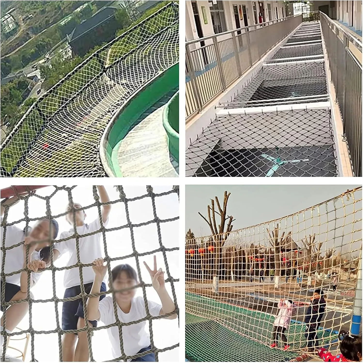 Outdoor Climbing Nets Heavy Duty Rope Ladder Climbing Cargo Net Playground Safety Net Truck Trailer Net Used for Balcony Railing Protection,6.6x31.2ft