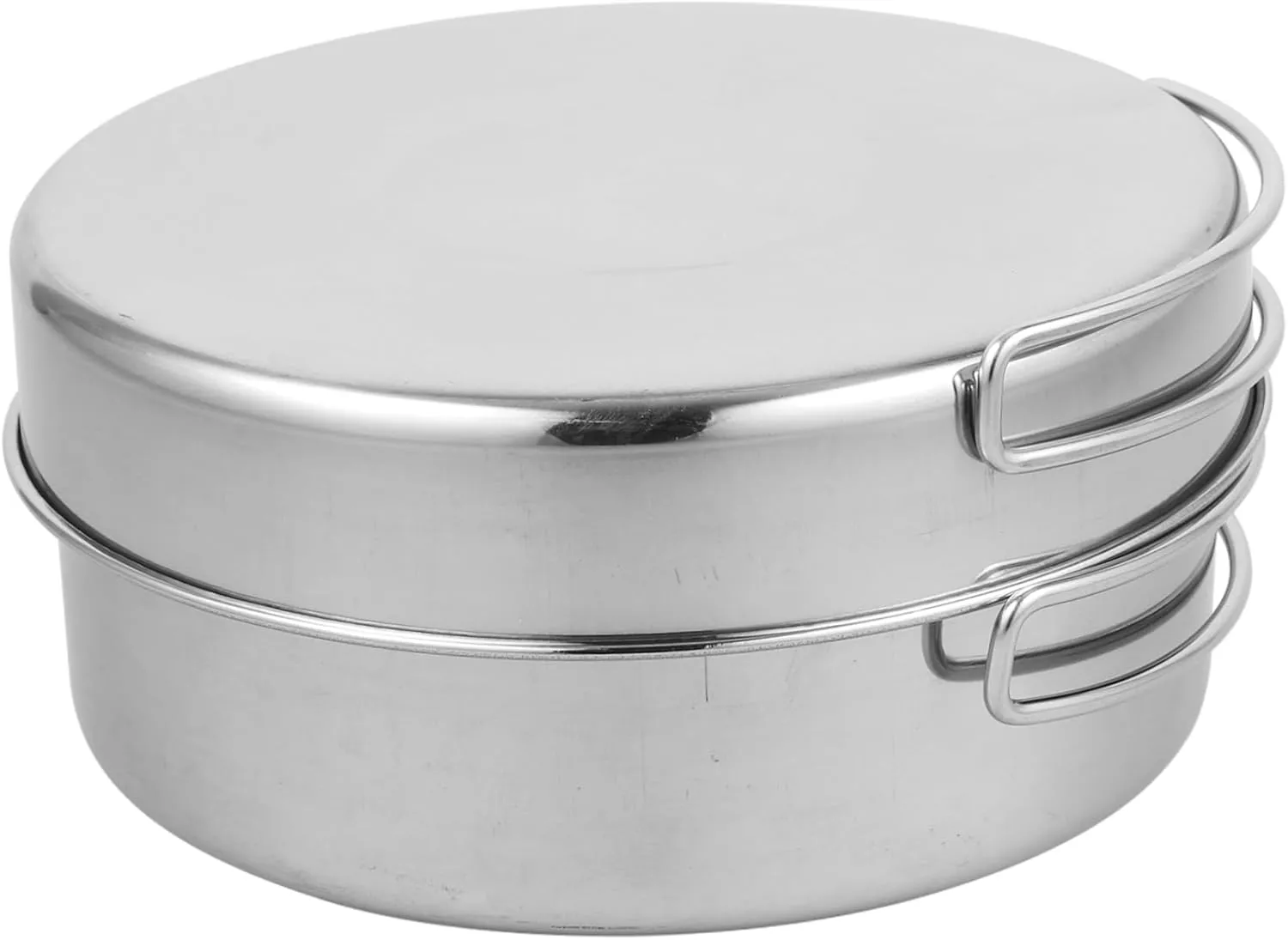 Outdoor Cooking Pan Set Stainless Steel Camping Pot Kit for Easy Setup Cleaning Versatile Use