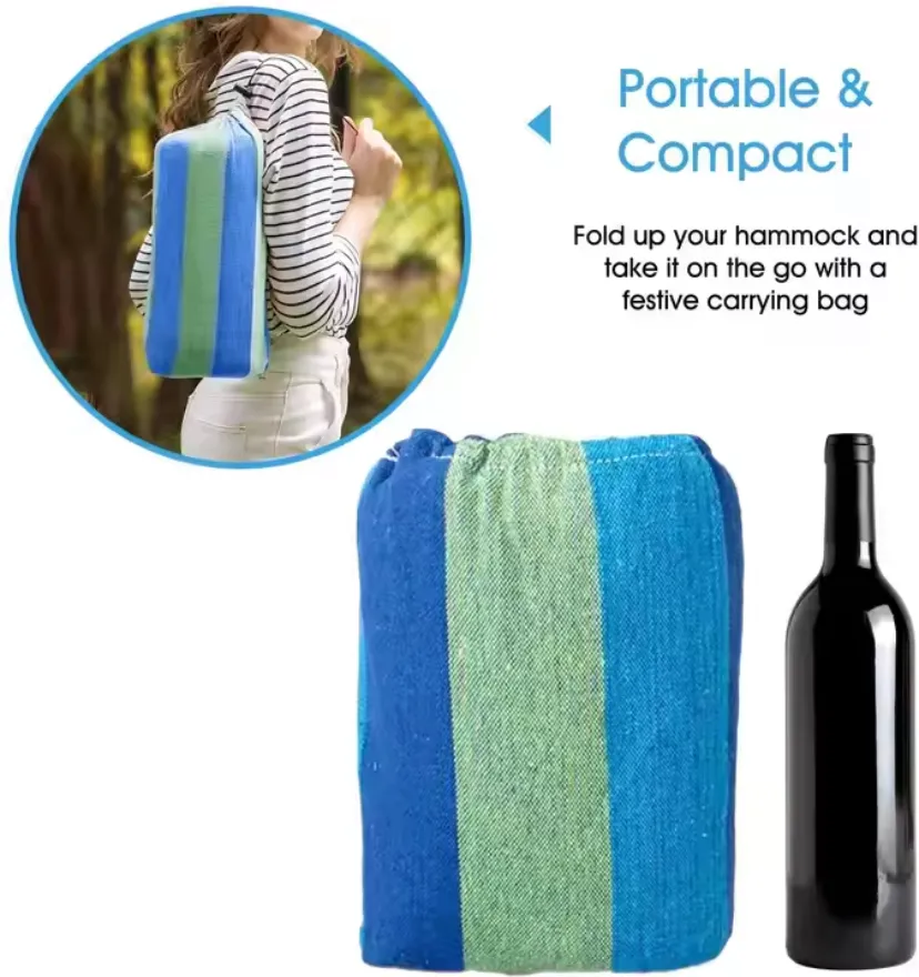 Outdoor Double Canvas Camping Hammock