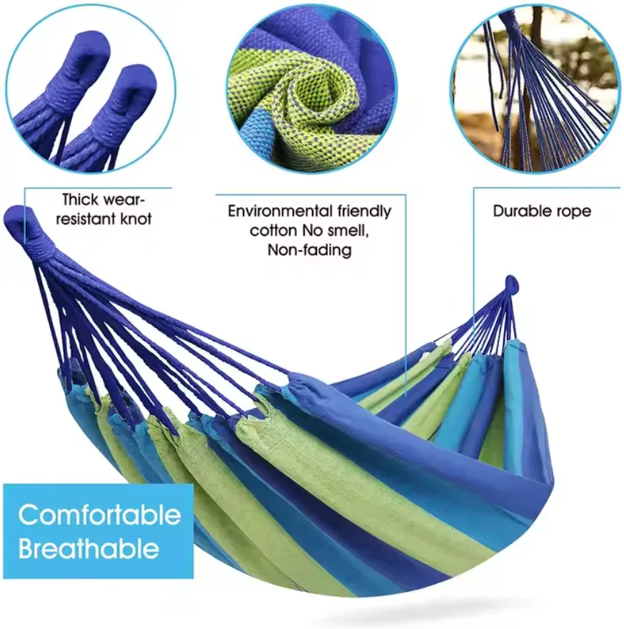 Outdoor Double Canvas Camping Hammock