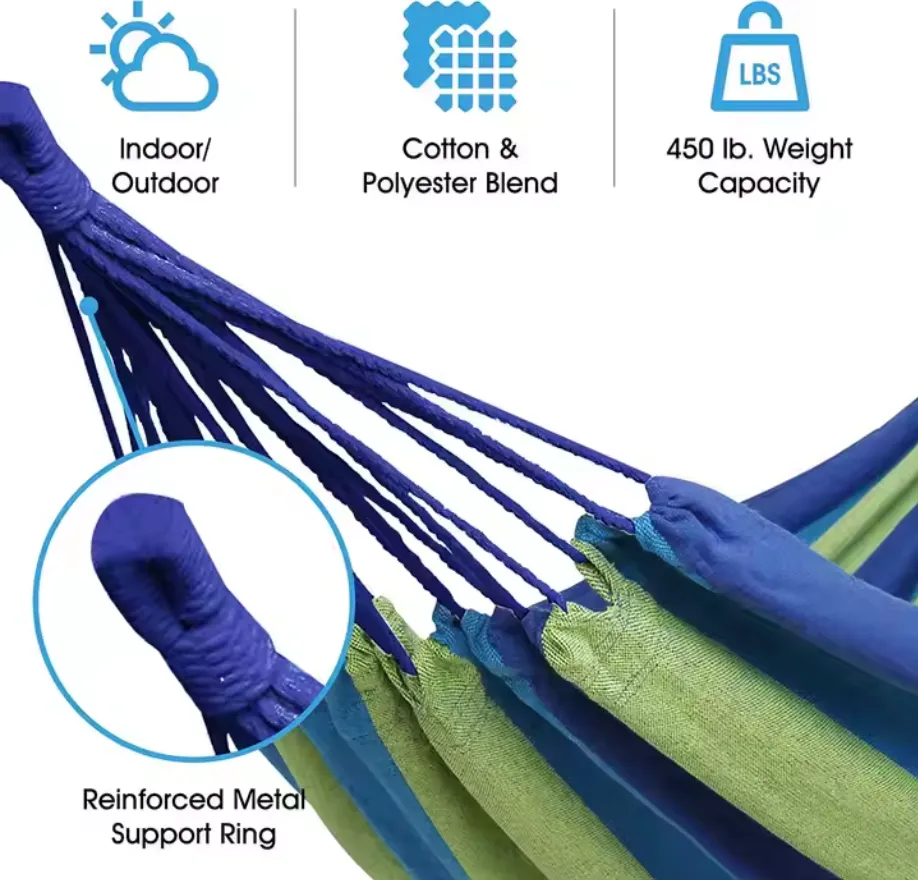 Outdoor Double Canvas Camping Hammock