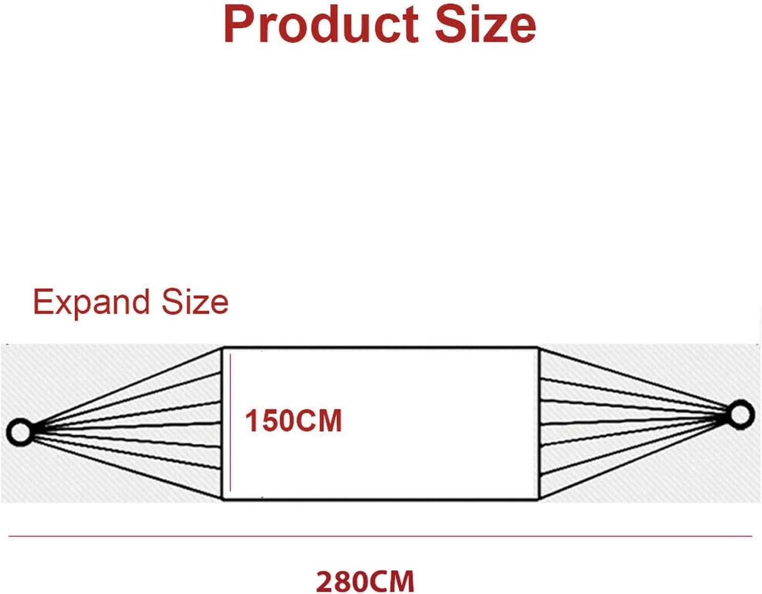 Outdoor Double Hammock Bed ,Swinging Camping Hanging Tree Strap Hook (Red Hammock)