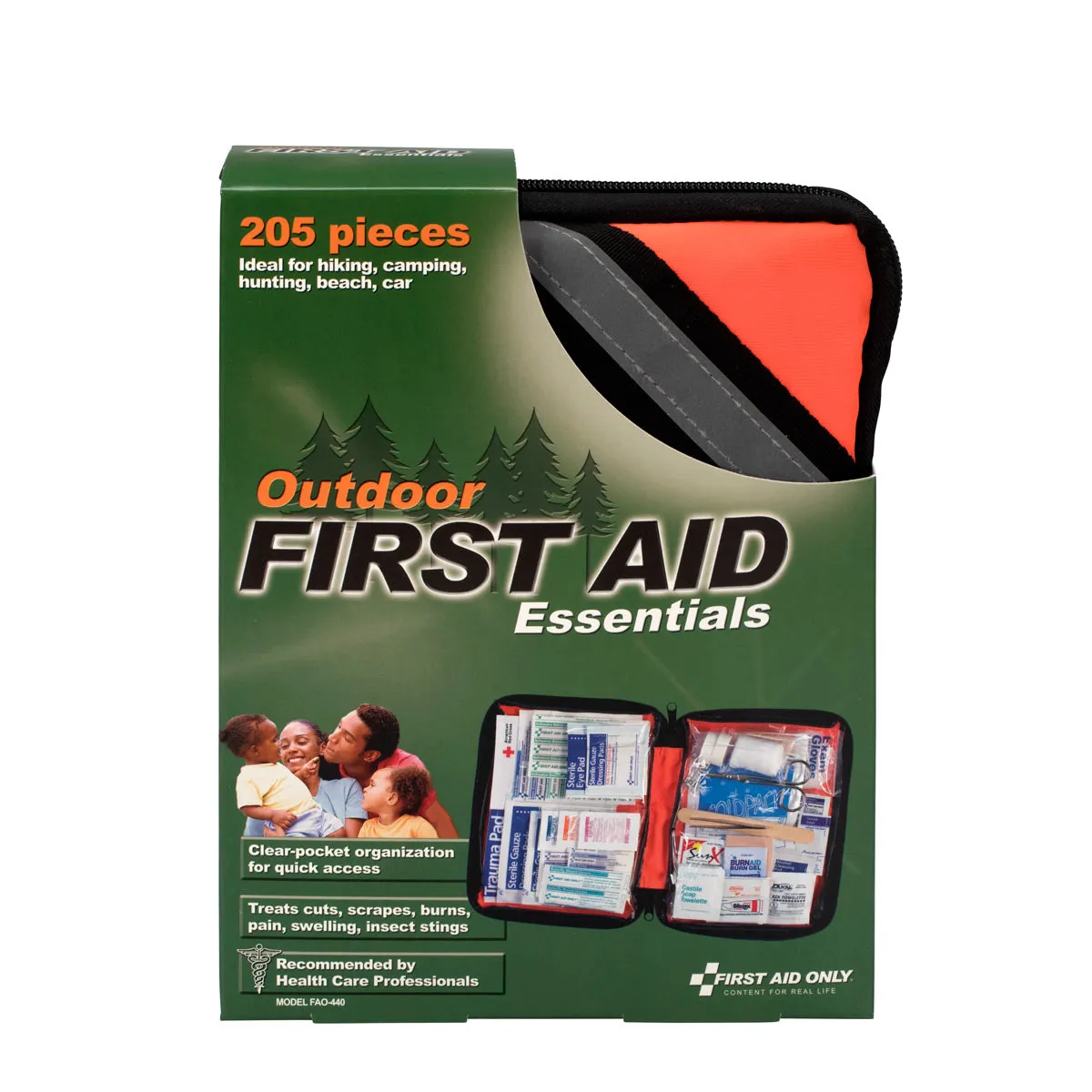 Outdoor First Aid Kit, 205 Piece, Fabric Case