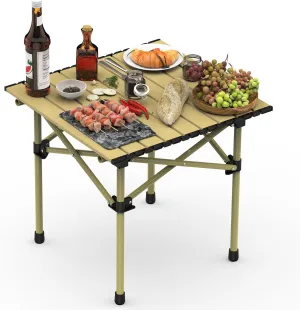 Outdoor Folding Table, Portable Picnic Desks for 1-2 Persons, Camping Tables that Fold Up Lightweight with Carry Bag, Small Beach Desk for Hiking, Backyards, BBQ, Party, Travel,20.87x19.7x19.5in