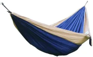 Outdoor Hammock Double Parachute Cloth Nylon Hammock Nylon Textile Outdoor Leisure Indoor and Outdoor Hammock Adult (Color : Blue)