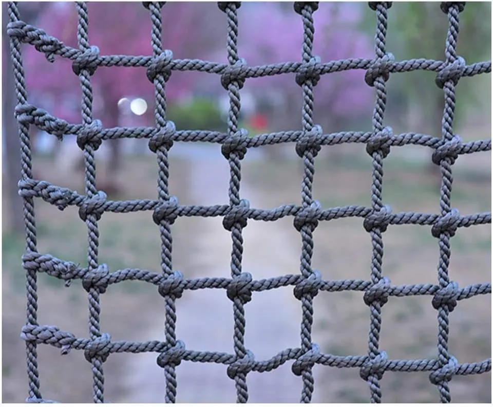 Outdoor Indoor Physical Training Climbing Netting Protection Safety Net Swing Set Climbing Ladder Truck Trailer Heavy Duty Netting Balcony Net Dia 10mm (Size : 2X2m/6.6X6.6ft)