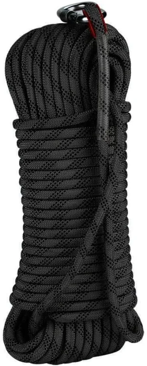 Outdoor Safety Rope Static Climbing Rope 12mm Safety Rope 10~200m for Rock Climbing, Rappelling, Mountaineering, Hauling (Color : Black, Size : 12mm x 180m)
