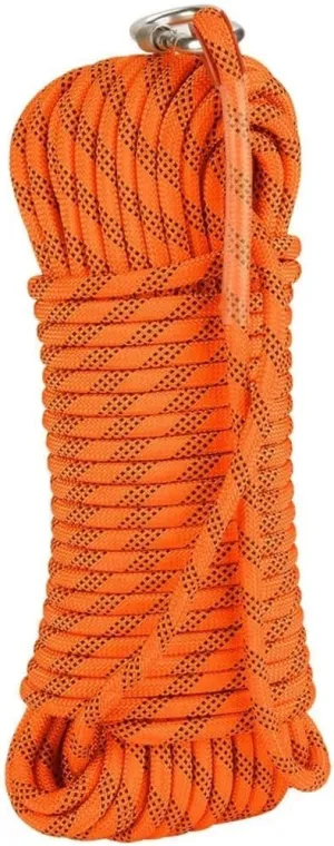 Outdoor Safety Rope Static Climbing Rope 12mm Safety Rope 10~200m for Rock Climbing, Rappelling, Mountaineering, Hauling (Color : Orange, Size : 12mm x 25m)