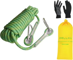 Outdoor Static Climbing Rope for Adults - High Strength Rope for Rock Climbing, Tree Climbing, Hiking, Arborist, Rescue & Camping - Purple(10m/32ft, 20m/64ft, 30m/96ft)