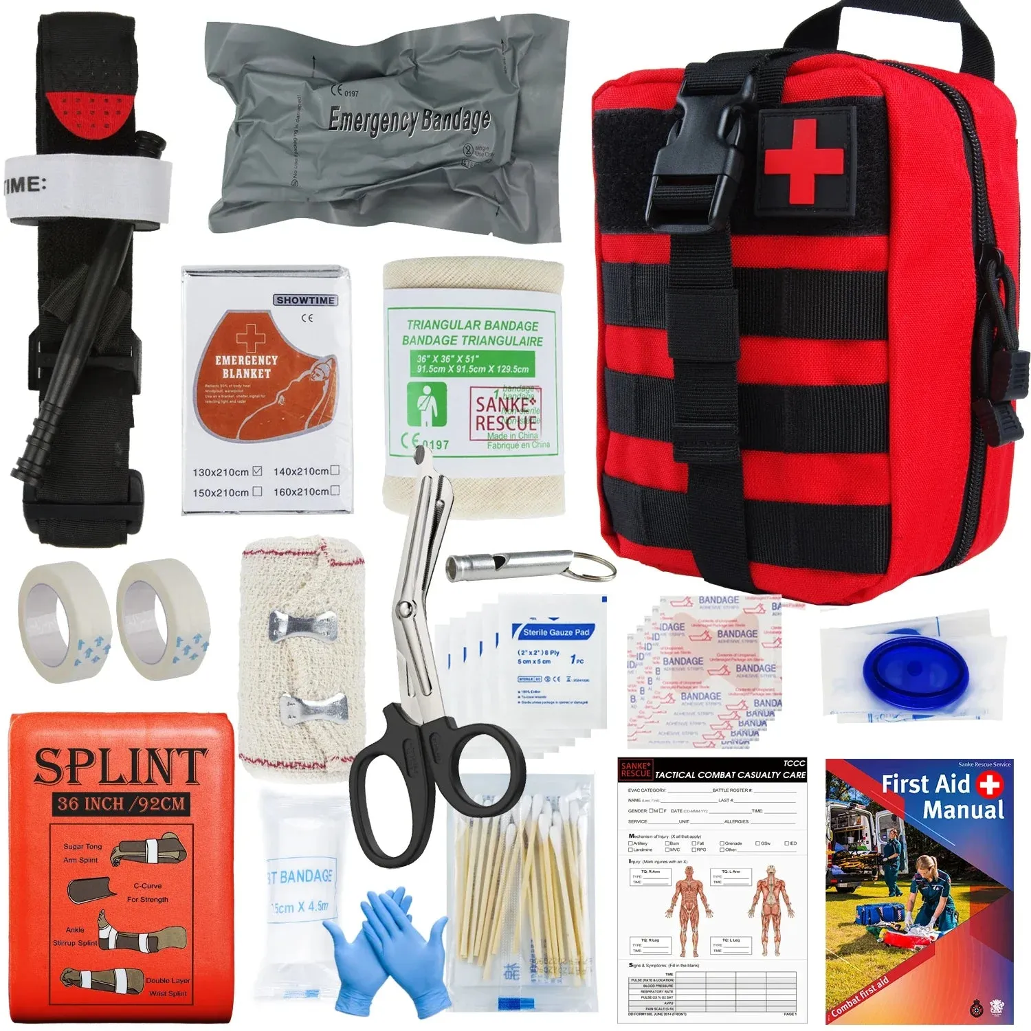 Outdoor Survival Gear MOLLE Bag First Aid Kit