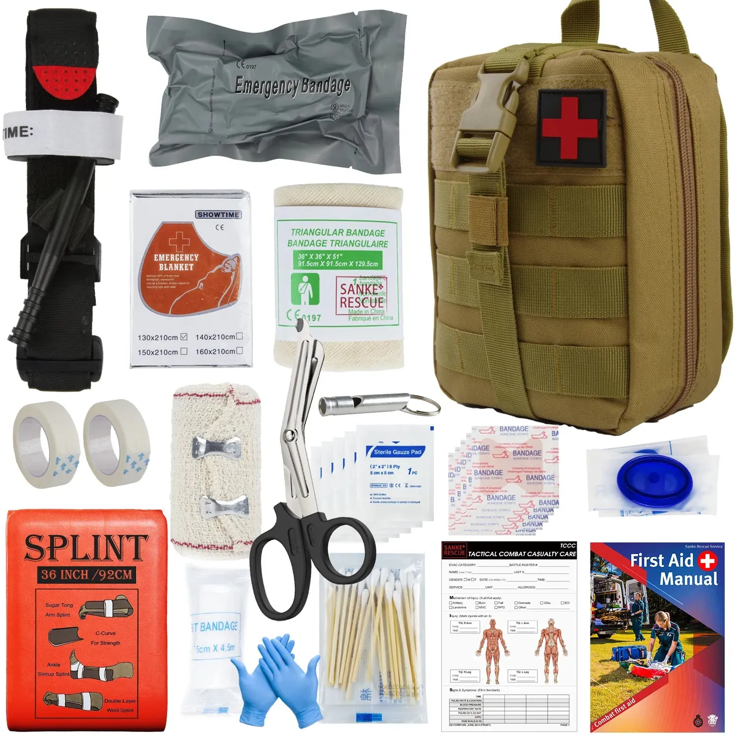 Outdoor Survival Gear MOLLE Bag First Aid Kit