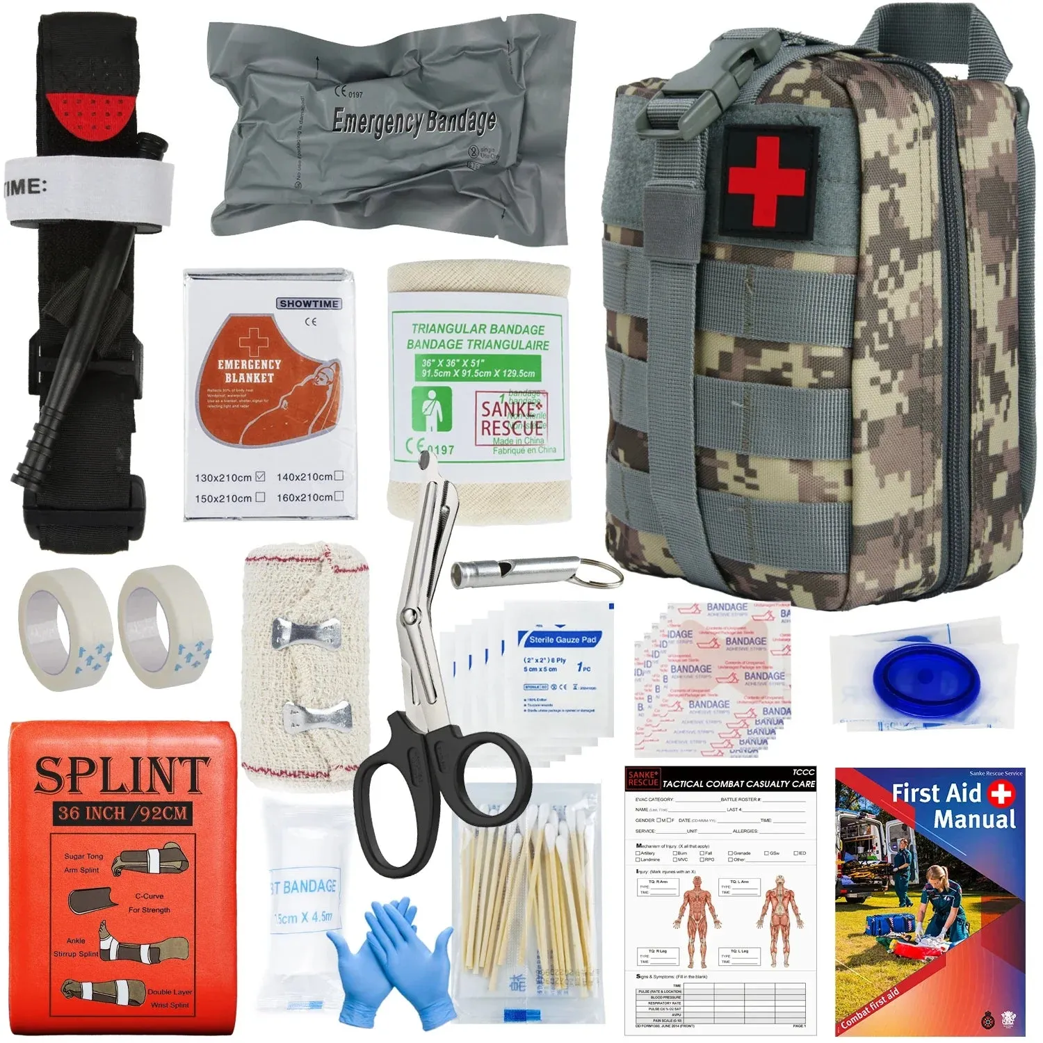 Outdoor Survival Gear MOLLE Bag First Aid Kit